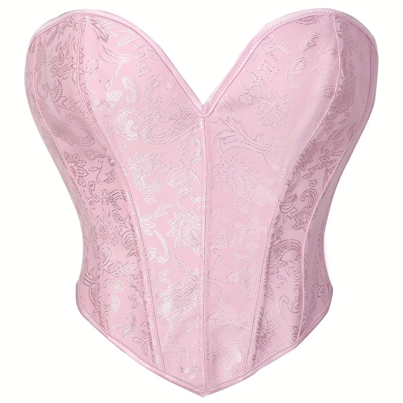 Pink Corset Gothic Victorian W - Strapless Bra Backless recension och pris