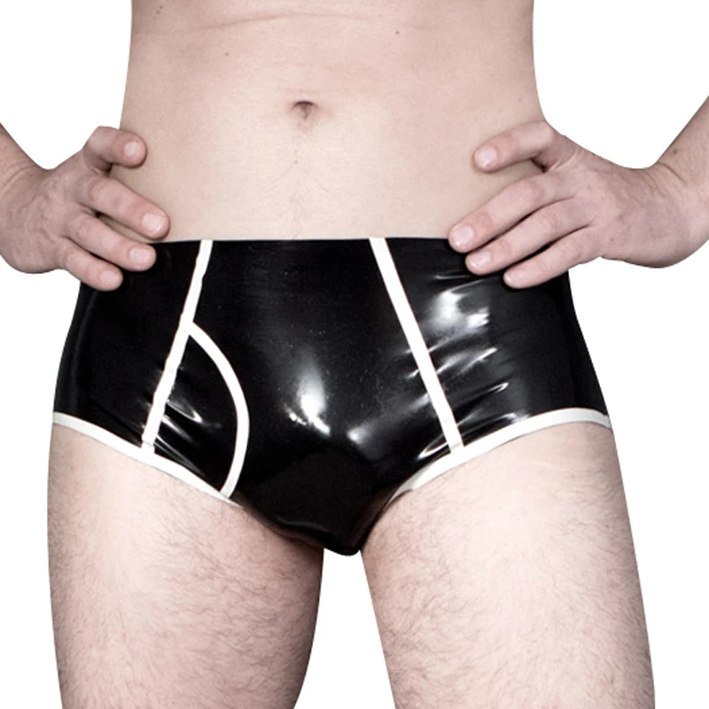 Party Latex Briefs With Stripe - Boyshort Underwear recension och pris